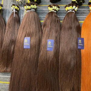 ผมต่อแบบ I-Tip ของแท้จากเวียดนาม ยี่ห้อ Rusa Hair แบบ Flat Hair Extensions เย็บสองชั้น Super/Double Drawn ขนาด 10-34 นิ้ว รับสั่งทำทุกขนาด - Product Image 1