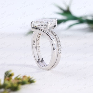 Luxury Diamond Eternity Band Thick Bezel Set Crystal Multi Stone <b>Statement</b> <b>Ring</b> Anniversary Jewelry For Women - Product Image 3
