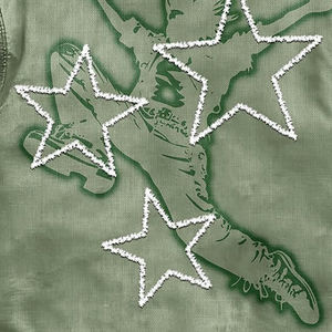 Chaqueta de Trabajo Vintage para Hombre con Bordado Personalizado y Detalles de Pedrería – Estilo Mecánico/Carpintero de Invierno - Product Image 3