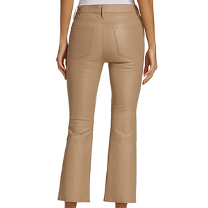 Pantalon en cuir pour femme, de haute qualité, confortable, respirant, imperméable, coupe-vent, poches personnalisées, coupe ajustée, OEM - Product Image 2