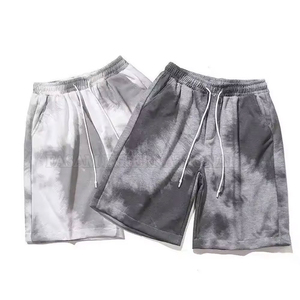 Pantalones Cortos Deportivos para Hombre, Color Gris Sólido, Poliéster/Algodón, Impermeables, de Secado Rápido, Cintura Elástica, Estilo Vintage, Cintura Media, Transpirables, Tejidos - Product Image 1