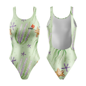 Traje de Baño Ecológico para Mujer, de Spandex y Nailon, con Estampado por Transferencia de Calor, Personalizable, Cuello Redondo sin Costuras - Product Image 3