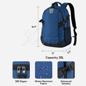 High Quality Lightweight Spacious <b>Storage</b> Comfortable Carry Travel Backpack Zipper Waterproof <b>USB</b> Charging for Business Trips - Product Image 2