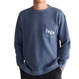 T-shirt thermique en coton à motif gaufré classique pour homme |   Vêtements d'intérieur et d'extérieur pour temps froid |   Personnalisation de la marque disponible - Product Image 5