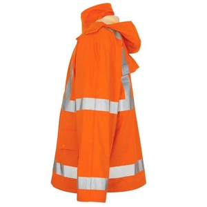 High Visibility Reflective Safety Jacket for Men Women Comfortable Waterproof Construction Coat Pockets XL Size Work Rain Hoodie - Product Image 4