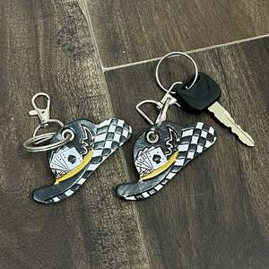 March Expo 2026 Porte-clés en cuir de vache occidental fait main, gravé à la main, à motif damier, thème Rodeo, cadeau pour hommes et femmes, vente en gros - Product Image 4