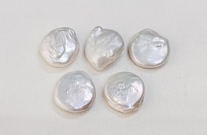 Perle baroque naturelle blanche de qualité AAA, cabochon rond, pierre précieuse 25*25 mm, pierre précieuse en vrac pour la création de bijoux à prix de gros - Product Image 2