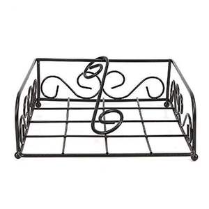 Porta Servilletas Metálico con Revestimiento Negro en Diseño Elegante, Ideal para Hoteles, Restaurantes y Decoración de Bodas - Product Image 4