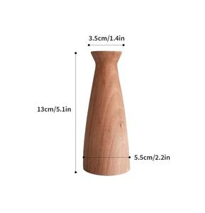 Petit vase en bois, décoration minimaliste, artisanat en bois massif, idéal pour table, étagère, bureau, style moderne - Product Image 1
