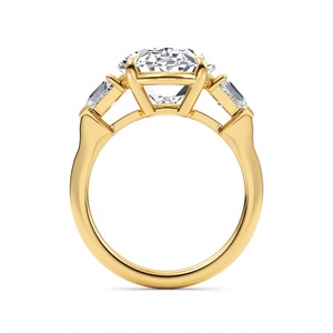 Anillo de compromiso de oro rosa de 10 quilates con diamante cultivado en laboratorio, corte oval grande, 7.88 quilates en total, anillo nupcial de alta calidad para novias elegantes - Product Image 6
