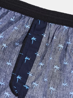 Men's Breathable Knitted Mid-Rise Boxer Briefs Cotton Spandex Comfortable Daily Underwear Adults-Customizable Colors Patterns