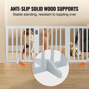 Cancelletto per Cani Autoportante 60x150 cm, Pieghevole a 3 Pannelli con Motivo Solido, Espandibile per Passaggi Larghi e Stretti - Product Image 4