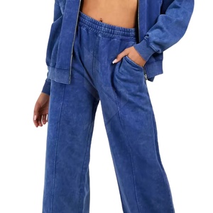 ชุดวอร์มผ้าฝ้าย2ชิ้นระบายอากาศได้ดีสีพื้นสำหรับ2026วิ่งจ๊อกกิ้งลำลองแบบแห้งกรดของผู้หญิงสำหรับฤดูหนาว - Product Image 6