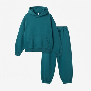 Conjunto de Sudadera con Capucha y Pantalones de Chándal de Forro Polar Grueso Estampado Gris Oscuro para Hombre al por Mayor, Estilo Urbano Personalizado, Tallas Grandes - Product Image 4