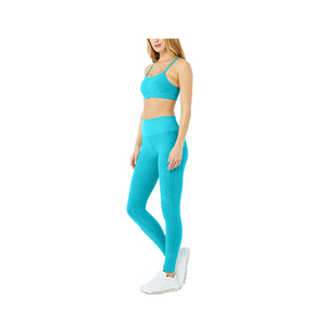 Conjunto de Yoga para Mujer de Alta Calidad, Más Vendido, Personalizado, Transpirable, con Cinturón de Encaje, 2 Piezas, Spandex/Poliéster, Diseño Sólido, Tallas Grandes, Hasta la Rodilla - Product Image 1