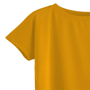 High Quality Custom Logo Casual Plus Size Jersey Cotton Short Sleeve <b>T</b>-<b>shirt</b> <b>Yellow</b> Color <b>Women's</b> - Product Image 6