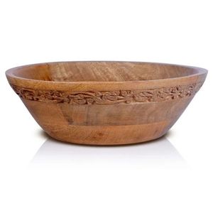 Tazón de Madera Rústico para Servir, Personalizable, Grande y Profundo - Vajilla Ecológica y Sostenible para Frutas y Aperitivos - Product Image 6