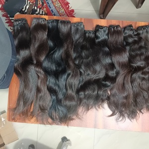 Extensiones de Cabello Natural Indio Ondulado y Rizado del Sur de la India, Hermoso Paquete de Trama de Cabello con Frontal de Encaje 13x4 - Product Image 4
