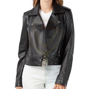 เสื้อแจ็คเก็ตหนังผู้หญิงแบบมีซิปสำหรับฤดูหนาว เสื้อผ้าแฟชั่น หนัง PU สำหรับผู้หญิง เสื้อแจ็คเก็ตหนังผู้หญิงสำหรับฤดูหนาว - Product Image 1