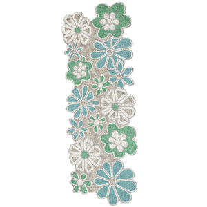 Chemin de table perlé fait main Royal |   Nappe décorative brodée florale pour hôtel, restaurant, table à manger, cadeau de mariage - Product Image 1