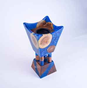 Brûleur d'encens unique en bois et résine fait main, design élégant, porte-encens en bois, décoration artisanale pour la maison, support d'encens en bois - Product Image 3