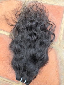 Extensions de cheveux humains indiens vierges non traités 12A, ondulés, raides, bouclés, double trame, 18 pouces, lot de tissage - Product Image 6