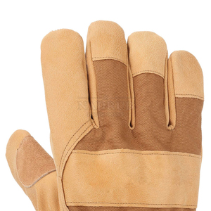 Leather Work <b>Gloves</b> With Texture Fingertips Elastic Wristband Anti-Slip General Purpose Canadian Rigger Safety <b>Gloves</b> - Product Image 5