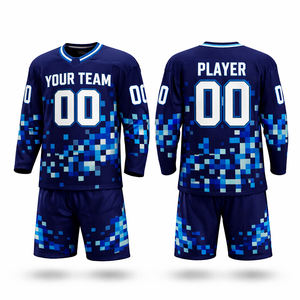 Conjuntos de Ropa Deportiva Personalizados con Logotipo, Impresión Digital, Hechos a Mano, Jersey y Pantalón, 100% Poliéster, Secado Rápido, Transpirables, Antibacterianos, para Invierno - Product Image 1