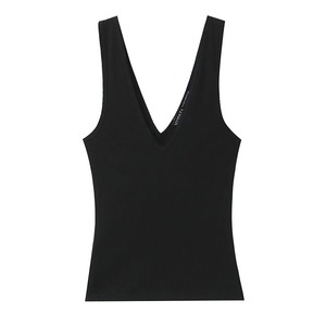 Nueva Camiseta de Tirantes de Punto con Botones y Lazo para Mujer, Estilo Casual, Cuello Cuadrado, Sin Mangas, Tipo Camisola, para Verano - Product Image 2