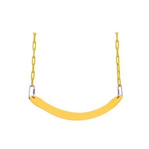 Set Seggiolino Altalena Robusto per Interni/Esterni Giallo, Ricambio per Altalene, Scivoli, Attrezzature da Palestra in Acciaio/Metallo, Massima Portata 500kg, per Giardino, Scuola, Casa - Product Image 1