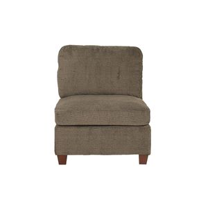 Divano Angolare Modulare Contemporaneo in Tessuto Chenille Color Beige Senza Braccioli per Arredamento Soggiorno - Product Image 2