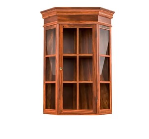 Armoire d'angle murale en bois massif |   Vitrine suspendue pour porte en verre |   Vente en gros d'autres meubles pour la maison - Product Image 4
