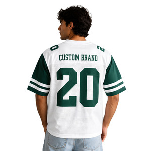Unisex Custom Sublimated American Football Jersey High Quality <b>Polyester</b> Oversized Streetwear V-Neck Breathable Mesh OEM <b>T</b>-<b>shirt</b> - Product Image 2