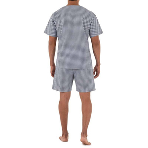 Wholesale Custom High Street <b>Twin</b> <b>Sets</b> Breathable Quick Dry Cotton Short Shirts Men Two Piece Slim Fit Shirt And Shorts <b>Set</b> - Product Image 3