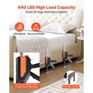 2 Pezzi Sollevatore a Braccio Salva-Fatica da 200 kg (440 libbre) in Metallo da 19,5 cm con Livella Magnetica e 2 Cuscinetti - Product Image 3