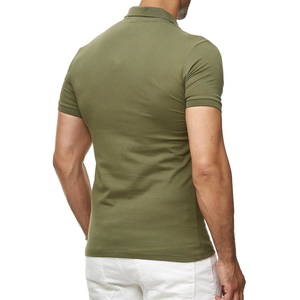 Camisa de Verano para Hombre de Alta Calidad, Estilo Casual de Negocios, Color Sólido, Bordado, Manga Corta, Cuello Solapa, Patrón Impreso, Poliéster/Algodón - Product Image 3