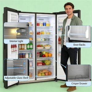 Petit réfrigérateur compact noir pour petits espaces - Product Image 4