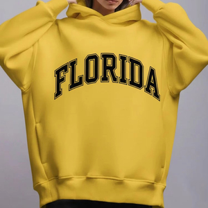 Sweat à capuche tricoté en molleton épais délavé à l'acide pour femme, 100 % coton, écologique, haute qualité, style streetwear personnalisé - Product Image 1