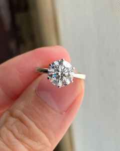 Creative <b>Craft</b> Moissanite Round Cut Diamond Gorgeous <b>Ring</b> Original 925 Silver Fine Modern Style Gift Jewelry For Birthdays party - Product Image 5