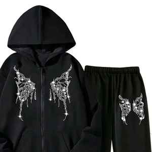 Hot Selling Men Rhinestone Tracksuit Casual Wear New Design Adults Sizes Breathable Custom Made Men Rhinestone Tracksuit - Product Image 4