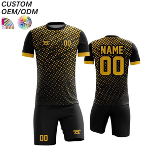 Tenue d'entraînement de football personnalisable avec logo, respirante, 100 % polyester, séchage rapide, maillot, support OEM ODM pour uniforme d'équipe, vente en gros - Product Image 1