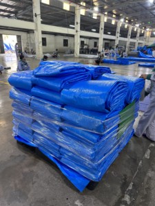 ผ้าใบพลาสติกสีน้ำตาล PE แบบเรียบ กันน้ำ เป็นมิตรกับสิ่งแวดล้อม ป้องกันรังสียูวี กันลม น้ำหนักปานกลาง ผลิตตามสั่ง สำหรับงานเกษตร - Product Image 5