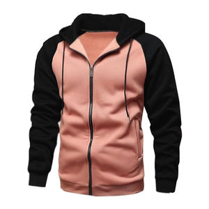 Men's 100% Cotton Long Sleeve Full <b>Zip</b> Outdoor Jogging Sweatsuit Winter Sports Running Tracksuits Plus Size Breathable Solid - Product Image 3