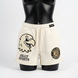 Shorts de mujer de algodón y poliéster, tipo booty, color rosa, tela suave cepillada, estampado en serigrafía, transferencia térmica, logo personalizado. - Product Image 5