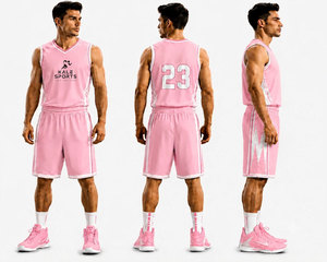 Printed <b>Basketball</b> Uniform Custom Sublimation Design Jersey Shorts Set Breathable Lightweight Quick Dry Durable Anti-Slip - Product Image 1
