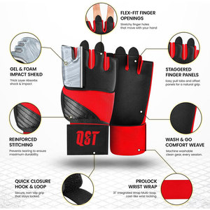 Professional <b>Karate</b> Mitts Elasticated Cotton Martial Arts Boxing MMA Training Inner <b>Gloves</b> Open Finger Inner gel padded <b>Gloves</b> - Product Image 5
