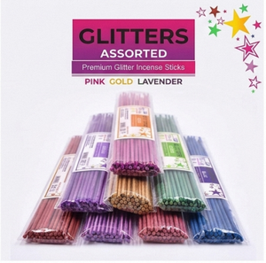 Bâtons d'encens parfumés en papier, paillettes de qualité supérieure, assortiment de paillettes, rose, or, lavande, pour une utilisation toute l'année - Product Image 6