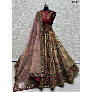 Nupcial Indio Desgaste Terciopelo Colecciones Para Novia Con Zarkhan Trabajo Por Fabzone - Product Image 4