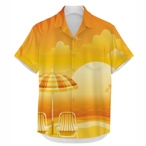 เสื้อเชิ้ตชายหาดพิมพ์ลายทรอปิคอลสำหรับผู้ชาย ปรับแต่งได้ น้ำหนักเบา ระบายอากาศได้ดี ผลิตจากโพลีเอสเตอร์ เหมาะสำหรับวันหยุดฤดูร้อน แฟชั่นเสื้อผ้า - Product Image 3