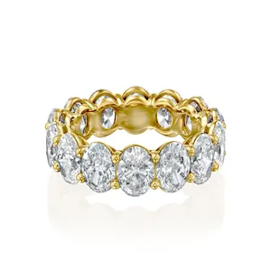 Bague d'éternité ovale en diamant cultivé en laboratoire Norentia, certifiée IGI - Product Image 1